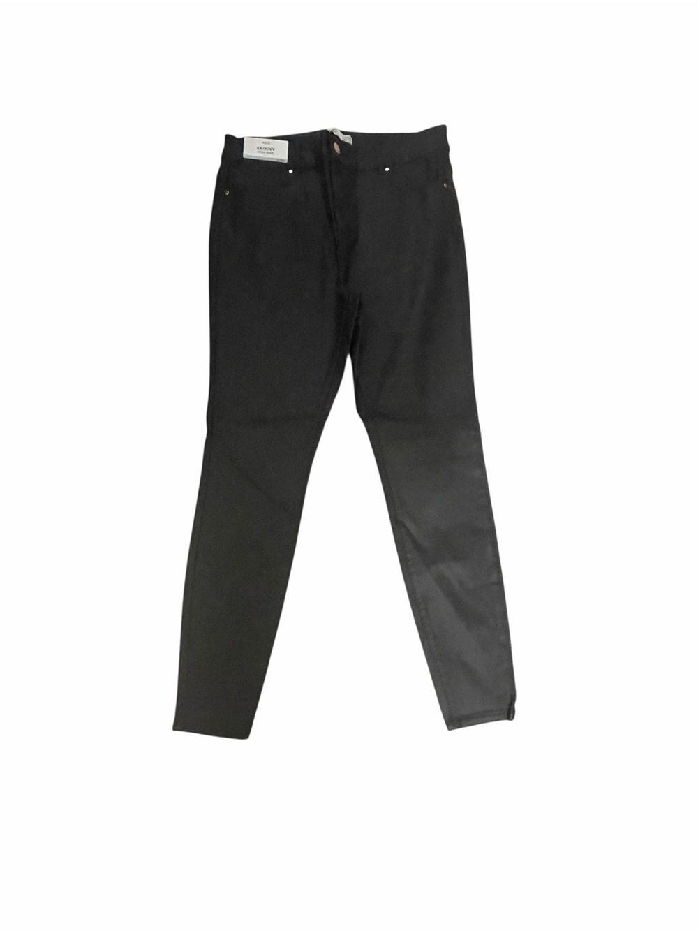next Black High-Rise faux leather Skinny pants with Gold Hardware